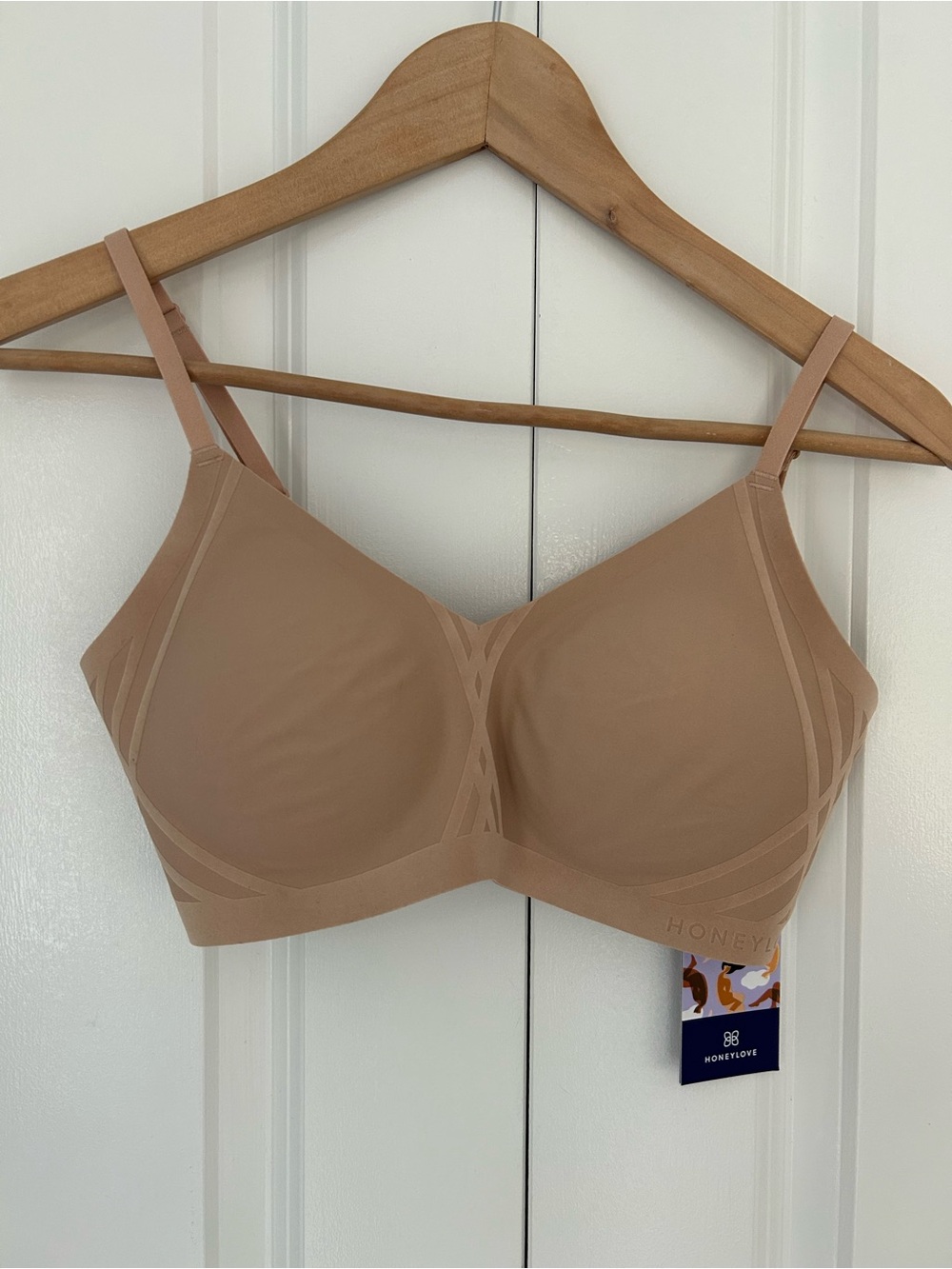 Honeylove Silhouette Bra Wireless Seamless Adjustable Lift Removable Pads S NWT